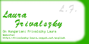 laura frivalszky business card